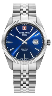 Produktbild von Swiss Alpine Military Armbanduhr Herren 7016.1235SAM Silber-Blau
