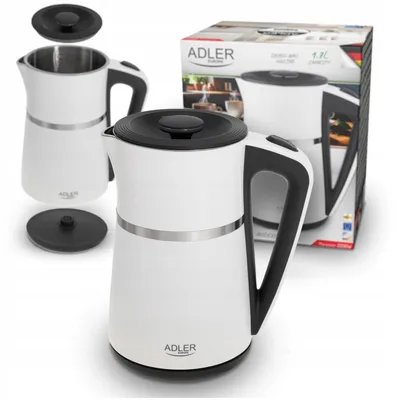 Produktbild von Elektrischer Wasserkocher 1.7L Edelstahl 2200W Doppelwandig AD1355w