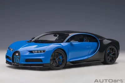 Produktbild von Bugatti Chiron 2019 blau carbon Modellauto 1:18 Autoart