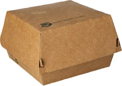 Produktbild von 3840 Burgerboxen, Pappe 7 cm x 12,5 cm x 12,5 cm braun 100% Fair groß