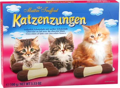 Obrázok produktu pre Mliečne a biele čokoládové mačacie jazýčky 100g