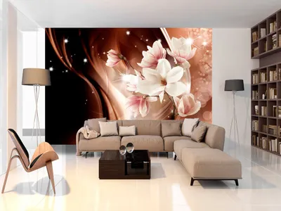 Produktbild von Vlies Fototapete 400x280 cm Tapeten Wandtapete XXL Abstrakt Blumen Magnolien b-C-0069-a-c
