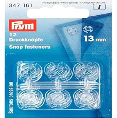 Productafbeelding van Transparante knopen, kunststof, 13 mm, set van 12