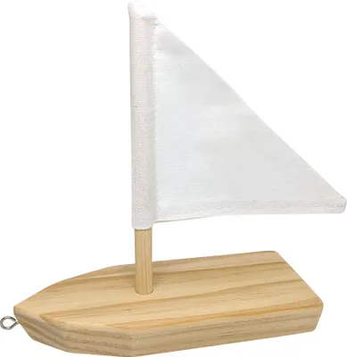 Image de Pebaro Kit de construction en bois dériveur, bateau à assembler et à peindre avec mât et voile, 474