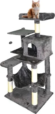 Produktbild von Kratzbaum Kratzbaum dicke Säule, 143 cm, stabil, Katzenmöbel, Rom anthrazit