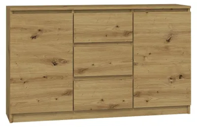 Obrázek produktu pro Topeshop 2D3S ARTISAN, Dub, 3 zásuvka/zásuvek, Dřevotřískové desky, Jednobarevný, Moderní, Dřevotřískové desky
