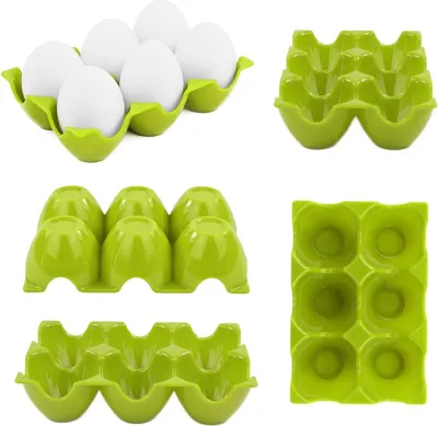 Produktbild von 1x Eiereinsatz für 6 Eier Kühlschrank Eierbox Aufbewahrungsbox Eierdose Hellgrün