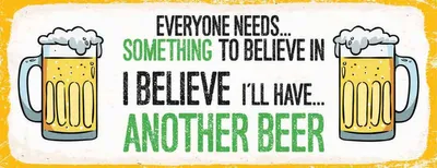 Produktbild von vianmo Holzschild 10x27 cm Bier I´ll have another Beer Essen Trinken