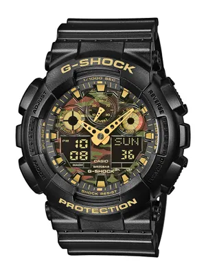Image de Casio G-Shock Résine Date analogique-numérique montre-bracelet 200m GA-100CF-1A9ER