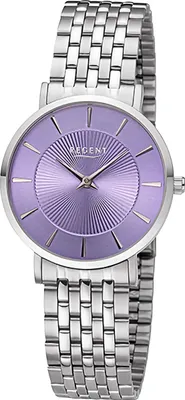 Produktbild von Regent Damen Uhr Metallarmband Metall Armbanduhr Analog silber URF1491