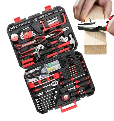 Image de Ensemble d'outils de 328 pièces avec boîte de rangement