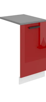 Produktbild von Belini Frontblende für Geschirrspüler PZ. Frontblende Geschirrspüler 45 cm Breite. Frontplatte für Spülmaschine mit Griff, Rot Hochglanz