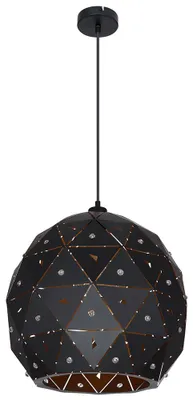 Produktbild von Hängeleuchte, K9 Kristalle, Metall, schwarz, klar, D 40 cm