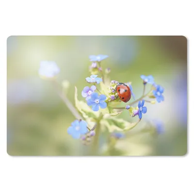 Produktbild von MuchoWow® Mauspad Mousepad Marienkäfer - Blume - Frühling 27x18 cm - Mousepads - Maus Mat - Pad - Mausunterlage - Büroartikel - Desk Matten