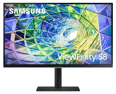 Produktbild von Samsung ViewFinity S8 S27A800UNP - S80UA Series - LED-Monitor - 68 cm (27") - 3840 x 2160 4K @ 60 Hz - IPS - 300 cd/m² - 1000:1 - HDR10 - 5 ms - HDMI, DisplayPort, USB-C - Schwarz