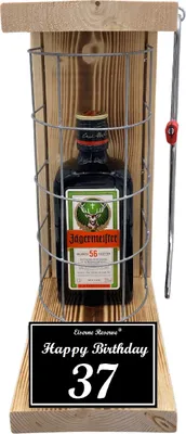 Produktbild von Jägermeister - 37 Happy Birthday - Eiserne Reserve Gitterkäfig Bier Geschenk 37. Geburtstag