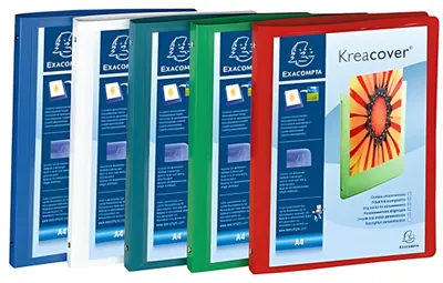 Produktbild von Präsentationsringbuch Kreacover A4 15mm 4 Ringe farbig sortiert