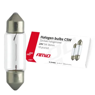 Produktbild von Halogenlampen Festoon C5W 36mm 24V 10er Pack AMIO-01000