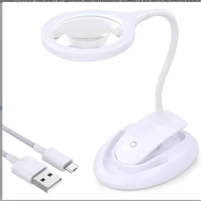 Produktbild von Leselupe mit Licht, 5-fach und 10-fach, wiederaufladbare Lupenlampe zum Basteln und Lesen