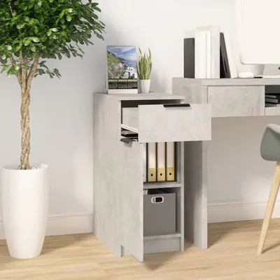 Produktbild von Cloris DesignMöbel Kommoden - Grau Büroschrank Betongrau 33,5x50x75cm Holzwerkstoff Schlichtes6805190