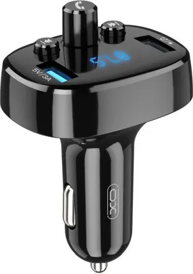 Obrázok produktu pre Bluetooth FM vysielač XO BCC02 s nabíjačkou 15W čierny