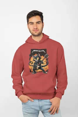 Produktbild von D&B Uni Hoodie ZN00013 Meowtallica Blassrot-Größe 3XL