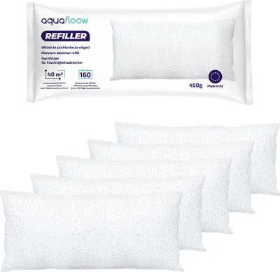 Produktbild von AquaFloow Refiller Universalpatrone für Feuchtigkeitsabsorber 450g - 5 Stück