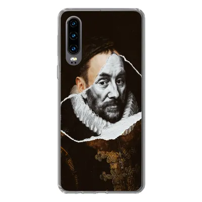 Produktbild von MuchoWow® Handyhülle Schutzhülle Hülle für Huawei P30 Wilhelm von Oranien - Alte Meister - Adriaen Thomasz Silikon Softcase Handy Hülle - Kartenbesitzer