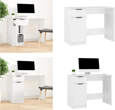 Produktbild von vidaXL Schreibtisch Weiß 100x50x75 cm Holzwerkstoff - Schreibtisch - Schreibtische - Bürotisch - Computertisch