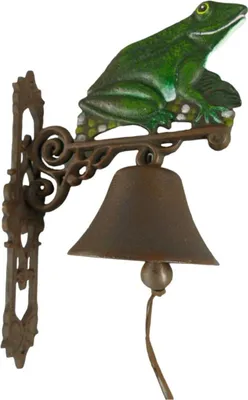 Produktbild von Wandglocke Türglocke Türklopfer Figürchen Gusseisen Frosch H 40 cm