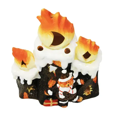 Image de Photophore de Noël à trois flammes en céramique