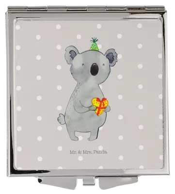 Produktbild von Mr. & Mrs. Panda Kosmetikspiegel Koala Geschenk - Grau Pastell - Frauen Spiegel, Schminkspiegel, Party, Klappspiegel, Handspiegel, Reise, Geburtstag