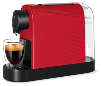 Produktbild von Tchibo Cafissimo „Pure plus“ Kaffeemaschine Kapselmaschine für Caffè Crema, Espresso und Kaffee, 0,8l, 1250 Watt, Rot
