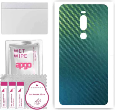Produktbild von apgo Rückseite Schutzfolie, Skin, kompatibel mit Meizu X8, Hinten Displayschutzfolie aus Vinylfolie, kratzfest, einfache Montage - Kohlenstoff-Chamäleon CAKA1