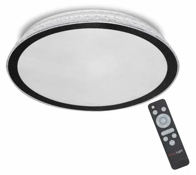Productafbeelding van LED-plafondlamp, diameter 50 cm, 40W, 3400 lumen, kleurtemperatuur instelbaar (2700K-6000K), kristalprisma-glittereffect, dimbaar, met afstandsbediening