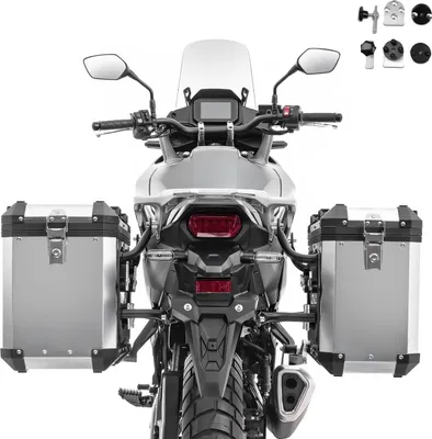 Immagine prodotto di Set di valigie in alluminio 38-48L per BMW F 800 GS valigie laterali in alluminio #