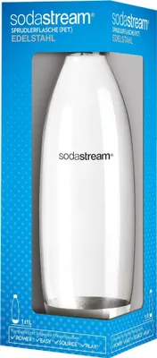 Obrázek produktu pro SodaStream 1741190490, Lahev na sycení CO2, Nerezová ocel, Průhledná, Polyethylentereftalát (PET), Nerezová ocel, 1000 ml