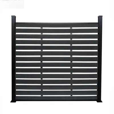 Produktbild von Floordirekt WPC Sichtschutzzaun Capri 180x180 cm schwarz, Gartenzaun mit Aluminium-Pfosten, UV-stabil, wetterfest & pflegeleicht für Garten & Terrasse