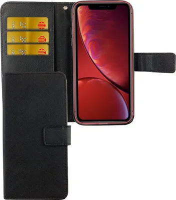 Produktbild von Apple iPhone XR Tasche Handy Hülle Schutz-Cover Flip-Case mit Kartenfach  Schwarz