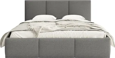Produktbild von FEDVE Polsterbett Fondi Slim aus Bouclé-Stoff 140x200 cm, Anthrazit