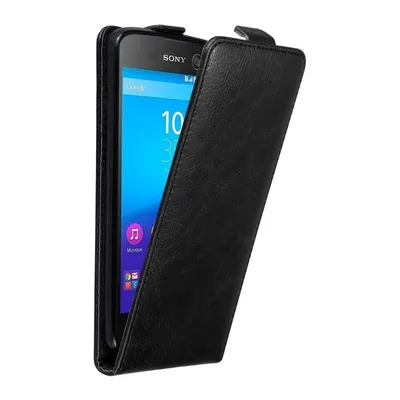 Immagine prodotto di Custodia Cadorabo per Sony Xperia M5 Cover protettiva in nero Custodia Flip per telefono cellulare Custodia Cover