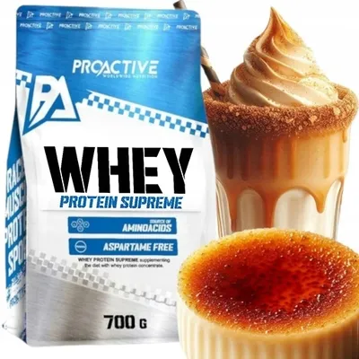 Produktbild von ProActive Molkenproteinkonzentrat proteinpulver Eiweißpulver WPC protein 700g Eiweißpulver geschmack: CREME BRULE