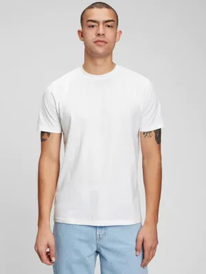 Produktbild von GAP Herren T-Shirt mit Rundhals und Kurzarm aus 100% Baumwolle Weiß Größe S