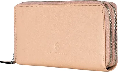 Produktbild von Leder Geldbörse mit RFID Schutz Damen Herren echtes Nappaleder Portemonnaie mit 28 Kartenfächern Münzfach Reißverschluss Geschenkbox elegant