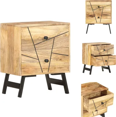 Produktbild von vidaXL Nachttisch 40x30x50 cm Massivholz Mango -  Nachttische
