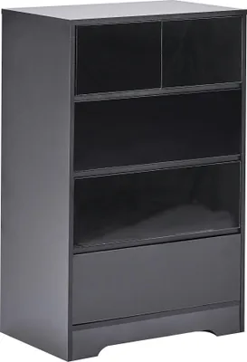 Zdjęcie produktu dla BELIANI Komoda czarna szafka z 5 szufladami MDF styl skandynawski