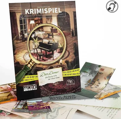 Produktbild von Krimispiel: Das Dinner – Die letzte Arie der Alten Dame | Brettspiel & Escape Room Spiel für Erwachsene | Krimi-Abenteuer zum Lösen von Verbrechen