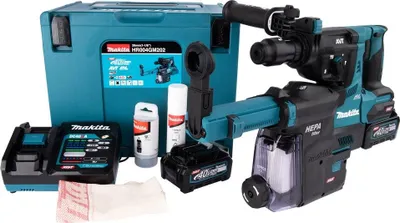 Produktbild von Makita HR004GM202, SDS Plus, Schwarz, Grün, Bürstenloser Motor, Überlastschutz, 2,8 cm, 980 RPM