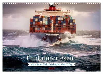 Produktbild von Containerriesen (Wandkalender 2027 DIN A3 quer), CALVENDO Monatskalender