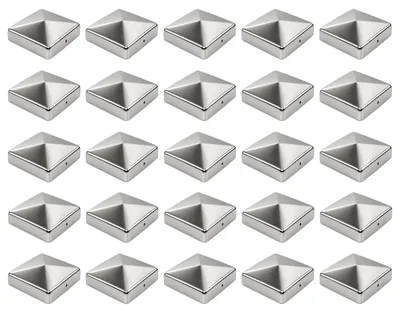 Produktbild von 25x Pfostenkappe Edelstahl 101 mm Pyramide Abdeckkappe für Pfosten 10 x 10 cm